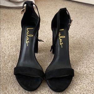 Black block heels